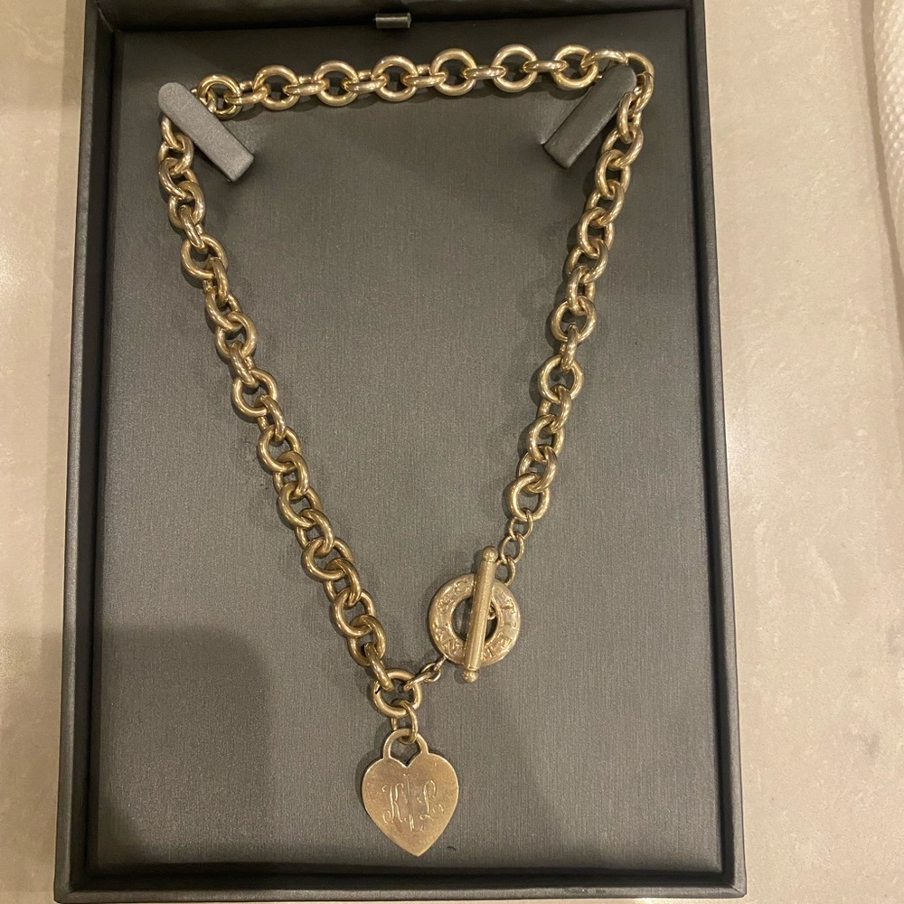 Tiffany and Co Sterling Silver Return to Tiffany Heart Tag Toggle Necklace